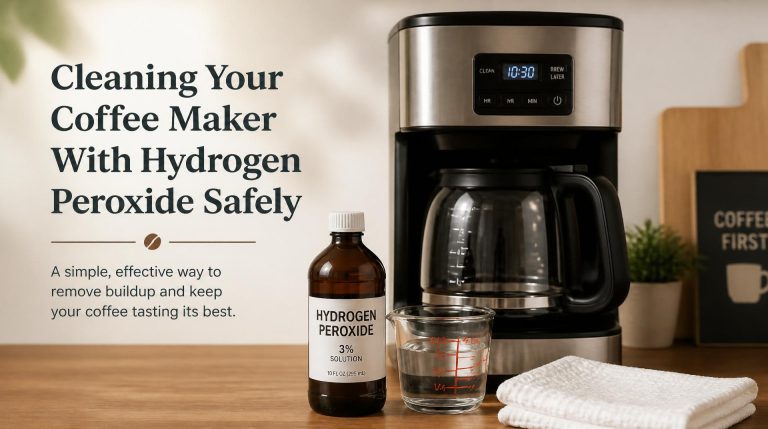 Featured image for coffee maker guide: Cleaning Your Coffee Maker With Hydrogen Peroxide Safely