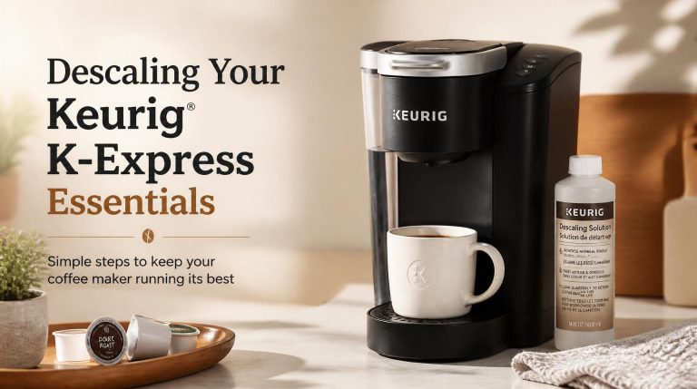 Featured image for coffee maker guide: Descaling Your Keurig K-Express Essentials